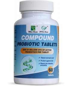 Compund Probiotics Supplement with Prebiotics & Digestive Enzymes,60 Tablets
